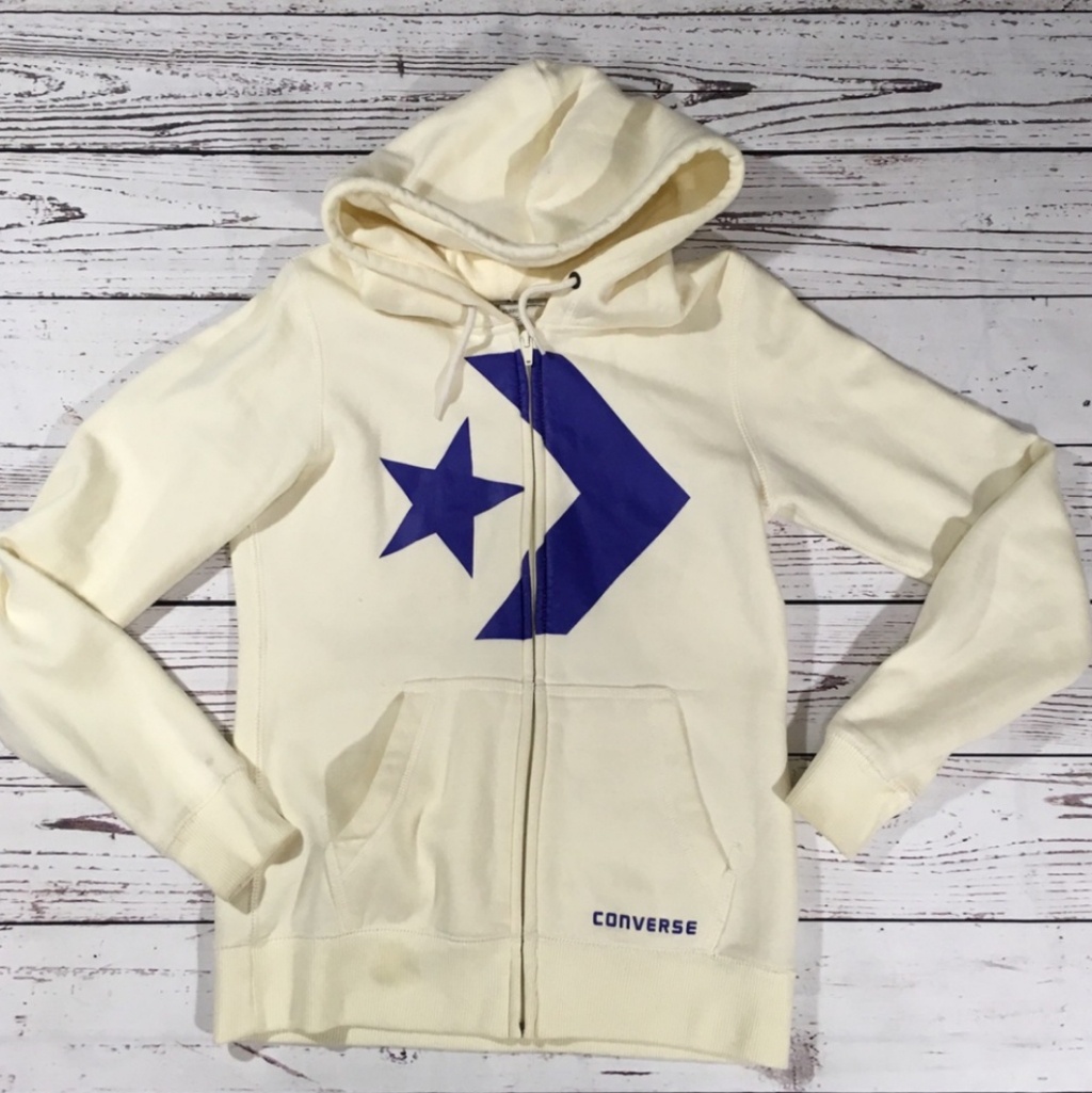 Converse Y2k Zip Hoodie Early 2000s Sketer Streetwear Full Zip Sweatshirt